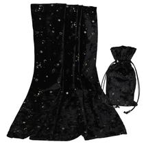 A toalha de mesa de adivinhação de veludo com saco nórdico metafísico cartão de pano de mesa de jogo tapete de mesa de jogo - galaxy preto
