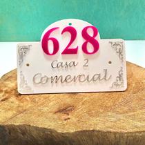 A001 Placa numero residencial e comercia Externo em Acrílico A001 Placa numero residencial e comercia Externo em Acrílico