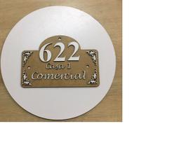 A002 Placa numero residencial e comercia INTERNO MDF
