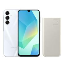 A16 5G 128GB - Cinza + Bateria Carregador Portátil 2x USB-C, 10000mAh, Super Rápida 25W - Bege - Samsung