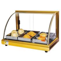 A3 - Estufa Alfa para salgados de 3 bandejas Dourada - 220V - Omega A3 - Estufa Alfa para salgados de 3 bandejas Dourada - 220V - Omega