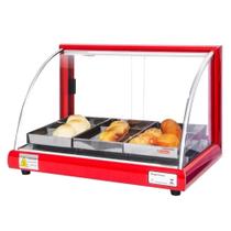 A3 - Estufa Alfa para salgados de 3 bandejas Vermelho - 127V - Omega A3 - Estufa Alfa para salgados de 3 bandejas Vermelho - 127V - Omega