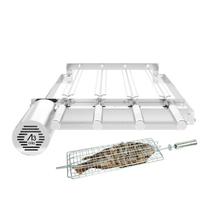 A3 Grill Ajustável - Motor Giratório para 4 Espetos + Espeto Grelha A3 Grill Ajustável - Motor Giratório para 4 Espetos + Espeto Grelha