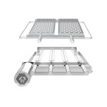 A3 Grill Ajustável - Motor Giratório para 4 Espetos + Suporte Ajustável + 2 Grelhas Moedas