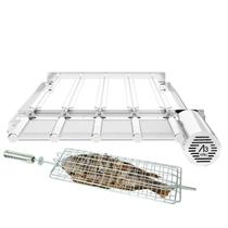 A3 Grill Ajustável - Motor Giratório para 5 Espetos + Espeto Grelha A3 Grill Ajustável - Motor Giratório para 5 Espetos + Espeto Grelha