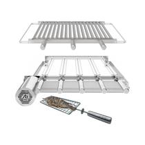 A3 Grill Ajustável - Motor Giratório para 5 Espetos + Suporte Ajustável + 3 Grelhas Argentinas + Espeto Grelha A3 Grill Ajustável - Motor Giratório para 5 Espetos + Suporte Ajustável + 3 Grelhas Argentinas + Espeto Grelha