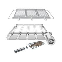 A3 Grill Ajustável - Motor Giratório para 5 Espetos + Suporte Ajustável + 3 Grelhas Moeda + Espeto Grelha A3 Grill Ajustável - Motor Giratório para 5 Espetos + Suporte Ajustável + 3 Grelhas Moeda + Espeto Grelha