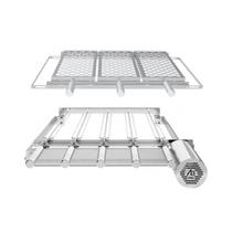 A3 Grill Ajustável - Motor Giratório para 5 Espetos + Suporte Ajustável + 3 Grelhas Moedas A3 Grill Ajustável - Motor Giratório para 5 Espetos + Suporte Ajustável + 3 Grelhas Moedas