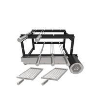 A3 Grill Tradicional Black - Motor Giratório para 4 Espetos + 2 Grelhas Moedas M21