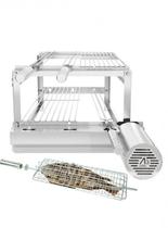 A3 Grill Tradicional - Motor Giratório para 3 Espetos + 2 Grelhas Auxiliares + Espeto Grelha