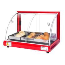 A3SS - Estufa Alfa para salgados 3 bandejas Self Service Vermelho - 127V - Omega A3SS - Estufa Alfa para salgados 3 bandejas Self Service Vermelho - 127V - Omega
