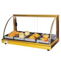 A4 - Estufa Alfa para salgados de 4 bandejas Dourada - 220V - Omega A4 - Estufa Alfa para salgados de 4 bandejas Dourada - 220V - Omega