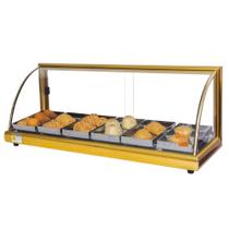A6 - Estufa Alfa para salgados de 6 bandejas Dourada - 127V - Omega A6 - Estufa Alfa para salgados de 6 bandejas Dourada - 127V - Omega