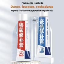 AB Resina epóxi para reparo de azulejos inclui 6 pigmentos coloridos fita decorativa e pincel COR:VERMELHO-AZUL AB Resina epóxi para reparo de azulejos inclui 6 pigmentos coloridos fita decorativa e pincel COR:VERMELHO-AZUL