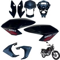Aba (Asa) Tanque Cg Fan 160 2016 até 2021 + Farol Completo Com Aranha do Painel