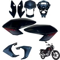 Aba (Asa) Tanque Cg Fan 160 2016 até 2021 + Farol Completo Com Aranha do Painel