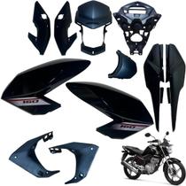 Aba (Asa) Tanque Cg Fan 160 2016 até 2021 + Farol Completo Rabeta Traseira 3 peças