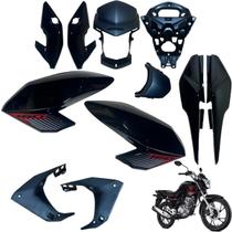 Aba (Asa) Tanque Cg Fan 160 2016 até 2021 + Farol Completo Rabeta Traseira 3 peças