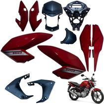 Aba (Asa) Tanque Cg Fan 160 2016 até 2021 + Farol Completo Rabeta Traseira 3 peças