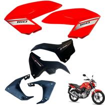 Aba (asa) Tanque Cg Fan 160 2016 até 2021 + Par de Tampa Lateral Lado Filtro e Bateria