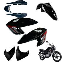 Aba (asa) Tanque Cg Fan 160 2016 até 2021 + Rabeta Traseira 3 Partes Paralama DIanteiro Aba (asa) Tanque Cg Fan 160 2016 até 2021 + Rabeta Traseira 3 Partes Paralama DIanteiro