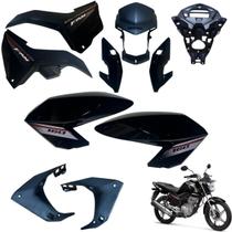 Aba (Asa) Tanque Cg Fan 160 2016 Até 2021 + Tampa Lateral Farol Completo Paralama Dianteiro