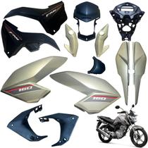 Aba (Asa) Tanque Cg Fan 160 2016 Até 2021 + Tampa Lateral Farol Completo Rabeta Traseira 3 peças