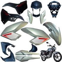 Aba (Asa) Tanque Cg Fan 160 2016 Até 2021 + Tampa Lateral Farol Completo Rabeta Traseira 3 peças Aba (Asa) Tanque Cg Fan 160 2016 Até 2021 + Tampa Lateral Farol Completo Rabeta Traseira 3 peças