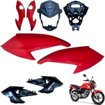 Aba (asa) Tanque Cg Fan 160 2022 / 2024 + Farol Completo Com Aranha Rabeta Traseira