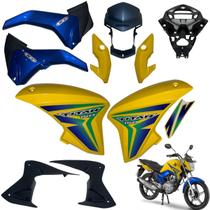 Aba (asa) Tanque Cg Titan 150 2014 / 2015 + Tampa Lateral Farol Completo Com Aranha Do Painel