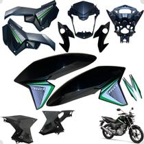 Aba (Asa) Tanque Cg Titan 160 2016 até 2021 + Tampa Lateral Farol Completo Com Aranha