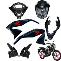 Aba (Asa) Tanque Cg Titan 160 Modelo 2022 / 2024 + Farol Completo Paralama Dianteiro