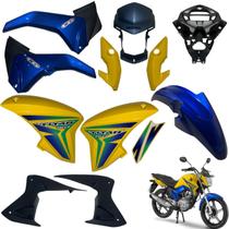 Aba (Asa) Tanque Cg Titan Modelo 2014 / 2015 + Tampa Lateral Farol Completo Rabeta Traseira 3 peças