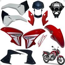 Aba (Asa) Tanque Cg Titan Modelo 2014 / 2015 + Tampa Lateral Farol Completo Rabeta Traseira 3 peças