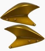 Aba de tanque par xre 300 2010/11 pintada amarelo pro tork Aba de tanque par xre 300 2010/11 pintada amarelo pro tork