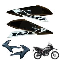 Aba do Tanque Nxr Bros 160 modelo 2016 Até 2021 Par de Complementos Carenagem Interna e Externa