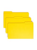 Aba reforçada com 1/3 de corte de 1/3 para pasta de arquivos, tamanho legal, amarela Aba reforçada com 1/3 de corte de 1/3 para pasta de arquivos, tamanho legal, amarela