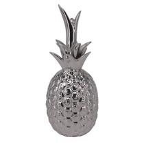 Abacaxi decorativo de ceramica prateado Abacaxi decorativo de ceramica prateado