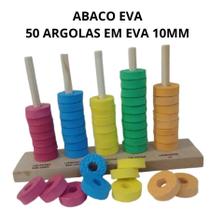 Àbaco aberto 50 argolas em e.v.a brinquedo Educativo pedagogico Àbaco aberto 50 argolas em e.v.a brinquedo Educativo pedagogico