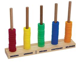 Ábaco Aberto 50 Argolas Em E.V.A Colorido Fundamental