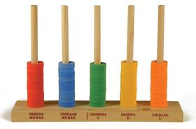 Ábaco Aberto Com 5 Hastes,50 Argolas EVA Ábaco Aberto Com 5 Hastes,50 Argolas EVA