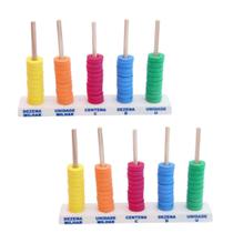 Abaco Aberto de Madeira com Argolas em EVA Educativo - 2 Unidades