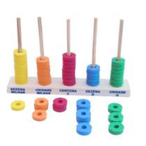 Abaco Aberto de Madeira com Argolas em EVA Educativo