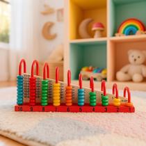 Ábaco Contador Infantil Educativo 10 Colunas Matemática 29cm