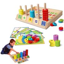Ábaco De Brinquedo Madeira Educativo Jogo Infantil Matemático