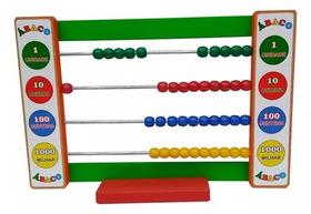 Ábaco de madeira com suporte