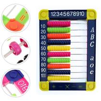 Abaco Escolar Plastico Didatico 100 Bolinhas c Tripé Contar