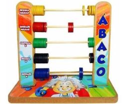 Abaco Fechado Em Madeira Com Contadores Coloridos Abaco Fechado Em Madeira Com Contadores Coloridos