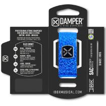 Abafador damper md tag metal couro azul holografico dhmd03