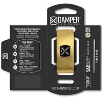 Abafador damper md tag metal couro dourado metálico dmmd02